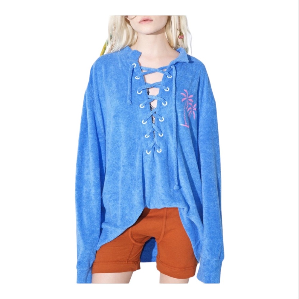 💙NWT Daydreamer Nation Tiki Pullover in Blue Jean Size Medium💙